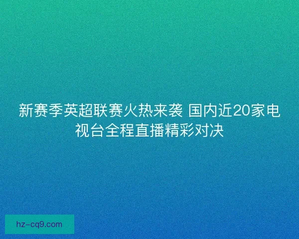 新赛季英超联赛火热来袭 国内近20家电视台全程直播精彩对决